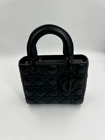 Christian Dior Black Ultramatte ABC (Small Size) Lady Dior
