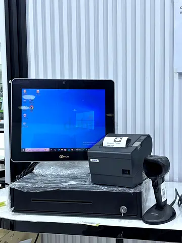 Used POS System Bundle: NCR Touchscreen, Epson Receipt Printer, Cash Drawer & Scanner