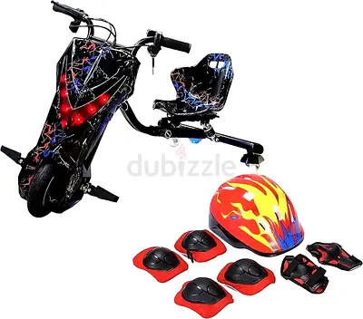 36V Drifting Scooter 3 Wheel Electric Scooter - 3 Driving Modes- Bluetooth- Speaker- Lights - Shock