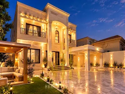 فيلا مميزة للبيع في الروضة 2 – عجمان | واجهة حجرية أنيقة | 5 غرف ماستر | أرض 5,000 قدم²