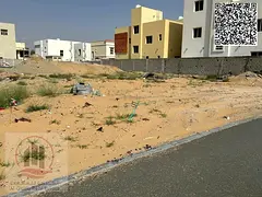 Residential-investment land for sale in Ajman, Al Rawda 3 area. Permitted for villas (ground + first