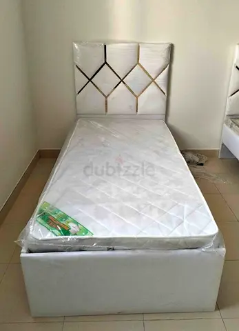 BRAND NEW SINGLE FABRIC BED WITH MATTRESS AVAILABLE