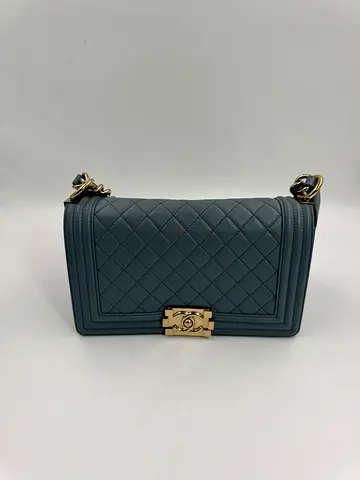 Chanel leboy lambskin blue