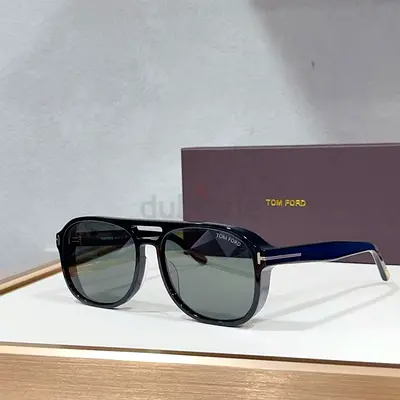 Tom Ford Men's Sunglasses - Black Frame, Green Lenses (With Case)