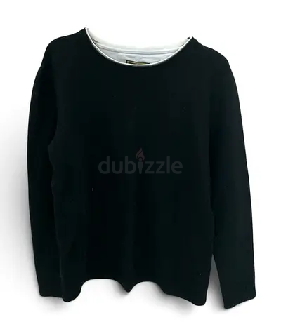 Koton black long sleeve crew neck sweater - unisex, size XS