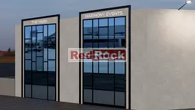 Now Leasing: Modern Warehouse with Glass Facade
