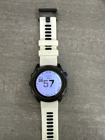 Used multisport GPS smartwatch with heart rate monitor (white strap) price is very negotiable