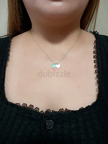 Return to Tiffany® Tiffany Blue® Double Heart Tag Pendant in Silver.
