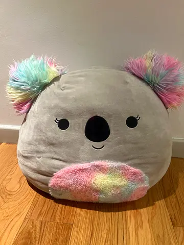 Squishmallow. Large Rainbow Koala Plush Toy - Soft Cushion