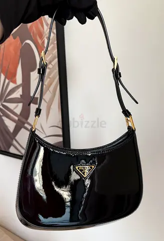 Prada Black Cleo Leather Shoulder Bag slightly used, no scratches, comes with strap