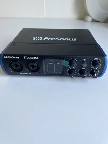 PreSonus Studio 24c USB-C Audio Interface + 2 XLR Cables