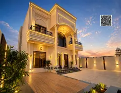 Classic-style villa situated on a street and a side lane, featuring a large courtyard and excellent