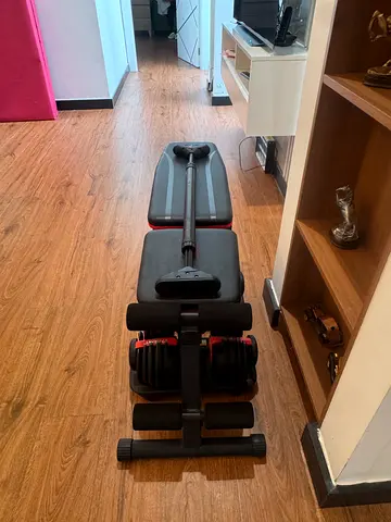 Adjustable Ab Crunch Bench with Dumbbell Rack - Excellent Condition