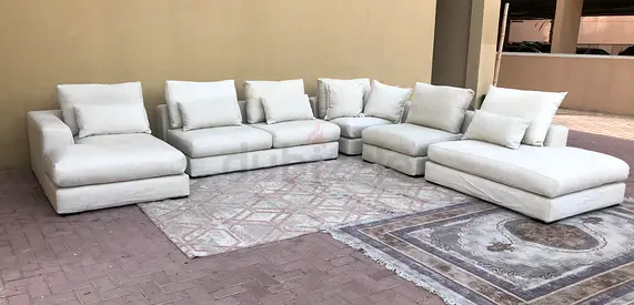 Marina home U Shape sofa with ottoman