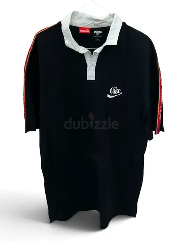 Cotton ON Coca-Cola Vintage Style Black Polo Shirt - Size M