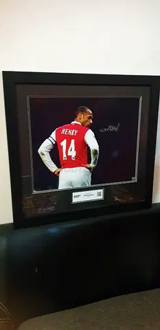 Thierry Henry Hand-Signed Arsenal Framed Photo – The Bootroom Collection COA