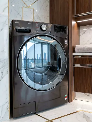 LG ThinQ Front-Load Washer & Dryer Combo – 20kg Washer | 12kg Dryer | Free Delivery