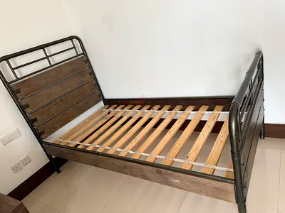Pottery barn twin size bed, real wood