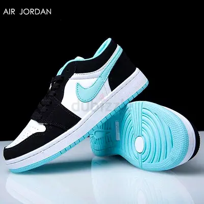 Men's Nike Air Jordan Low - Black, White & Teal, Size Available 36 to 45