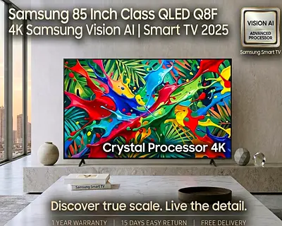 Samsung 85-inch QLED Q8F 4K Smart TV (2025) - Excellent Condition
