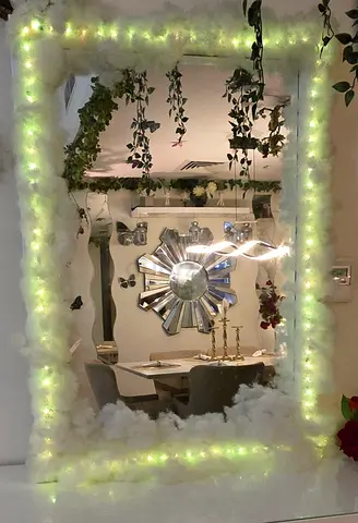 Large Decorative Wall Mirror with LED Fairy Light Frame