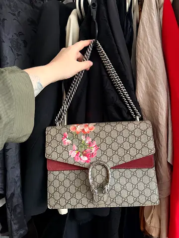 Gucci original authentic Dionysus Medium monogram shoulder bag with floral detail