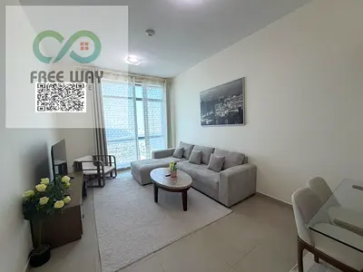 Luxurious one-bedroom apartment with a living room for monthly rent on Ajman Corniche | Sea view | Vibrant and prime location | Bills and internet inc