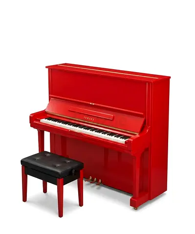 Yamaha U3 Upright Piano - Rare Glossy Red Finish (Professional 131cm)