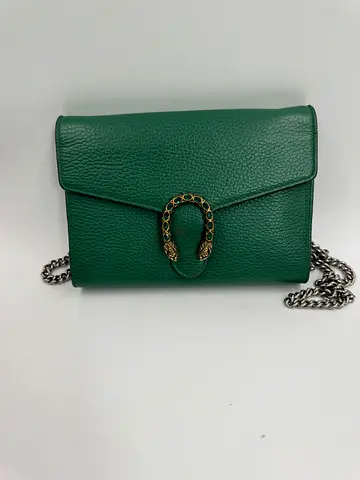 Gucci Emerald Green Dionysus Mini Chain Wallet