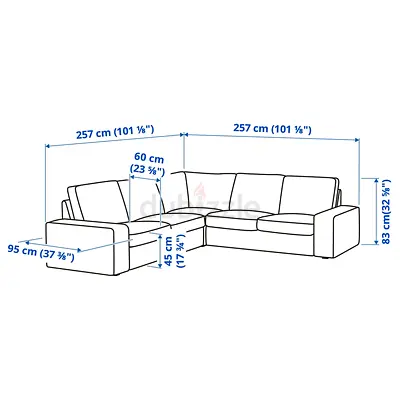 IKEA KIVIK 4-Seater Corner sofa