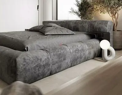 Dark gray colour 180*200 king size bubble Bed