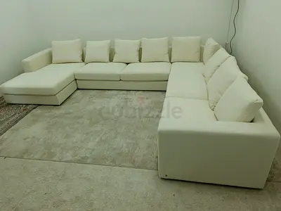 The one brand off white color Ushape sofa