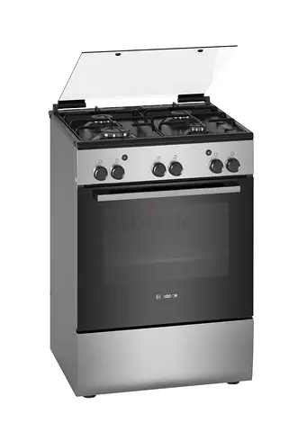 Stainless Steel 4-Burner Gas Cooker with Oven
