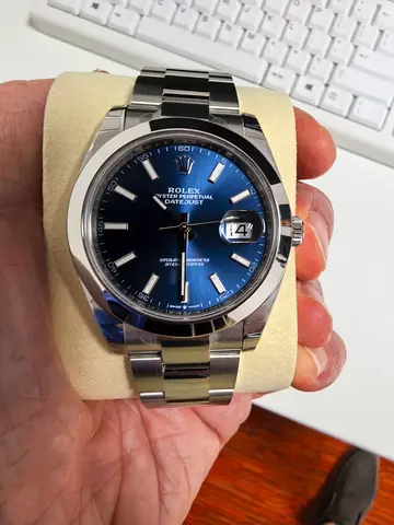 Rolex Datejust 41 Bright Blue Dial 126300 - 0001 (ORIGINAL BOX + ORIGINAL PAPERS) ——UNWORN 2025———