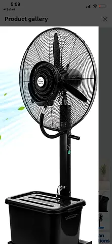 garden fan with moist