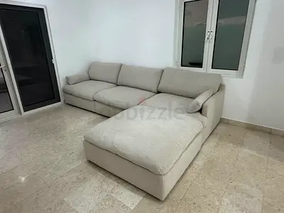 Home Center Feather filled Sofa Beige