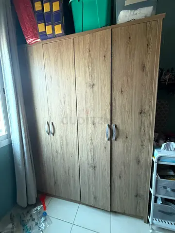 4-door wooden wardrobe / armoire - good condition