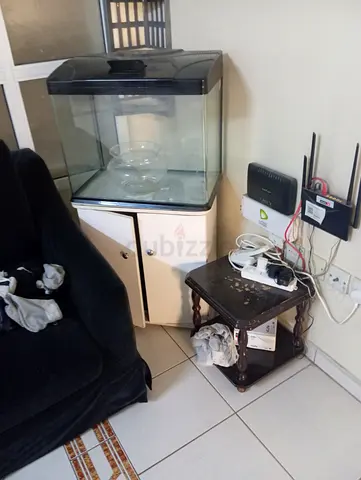 Glass Fish Tank with Cabinet Stand