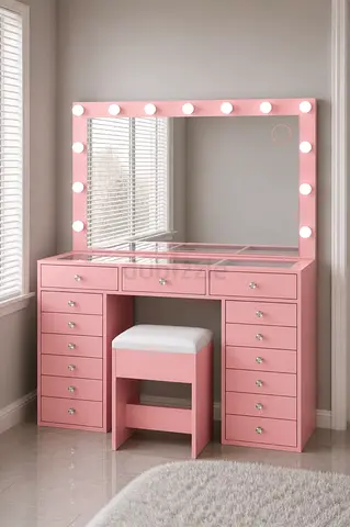 Vanity Dressing Table with Lighted Mirror