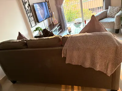 3-Seater Fabric Sofa in Good Condition with Cushions