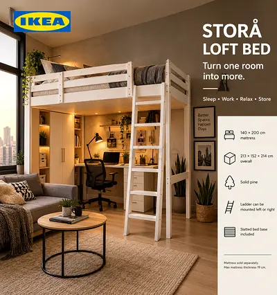 Loft Bed Ikea Stora