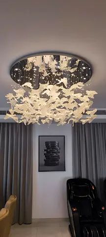 Stunning Custom Glass Chandelier – Large Statement Piece – Excellent Condition