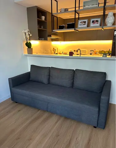 Modern 3 Seater Grey Sofa bed with storage