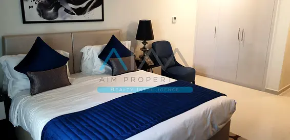 استوديو مفروش | برج فيريديس B | الوصول إلى الشرفة والمسبح