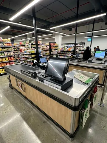Supermarket Checkout Counter with POS Terminal - Ready to Install