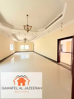 Very nice villa for rent in al warqaa { 5bedroom + hall + majlas + swimming pool + maid room }