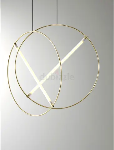 Edizioni Double-Ring LED Pendant Light - Brass Finish