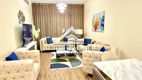 For monthly rent, 2 BHK with spacious living room and 2 Bathrooms in Sharjah area with free wifi