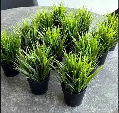 Small Artificial Potted Grass Plants - Perfect for Home Decor