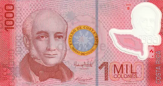 COSTA RICA 1000 COLONES BANKNOTE 2013